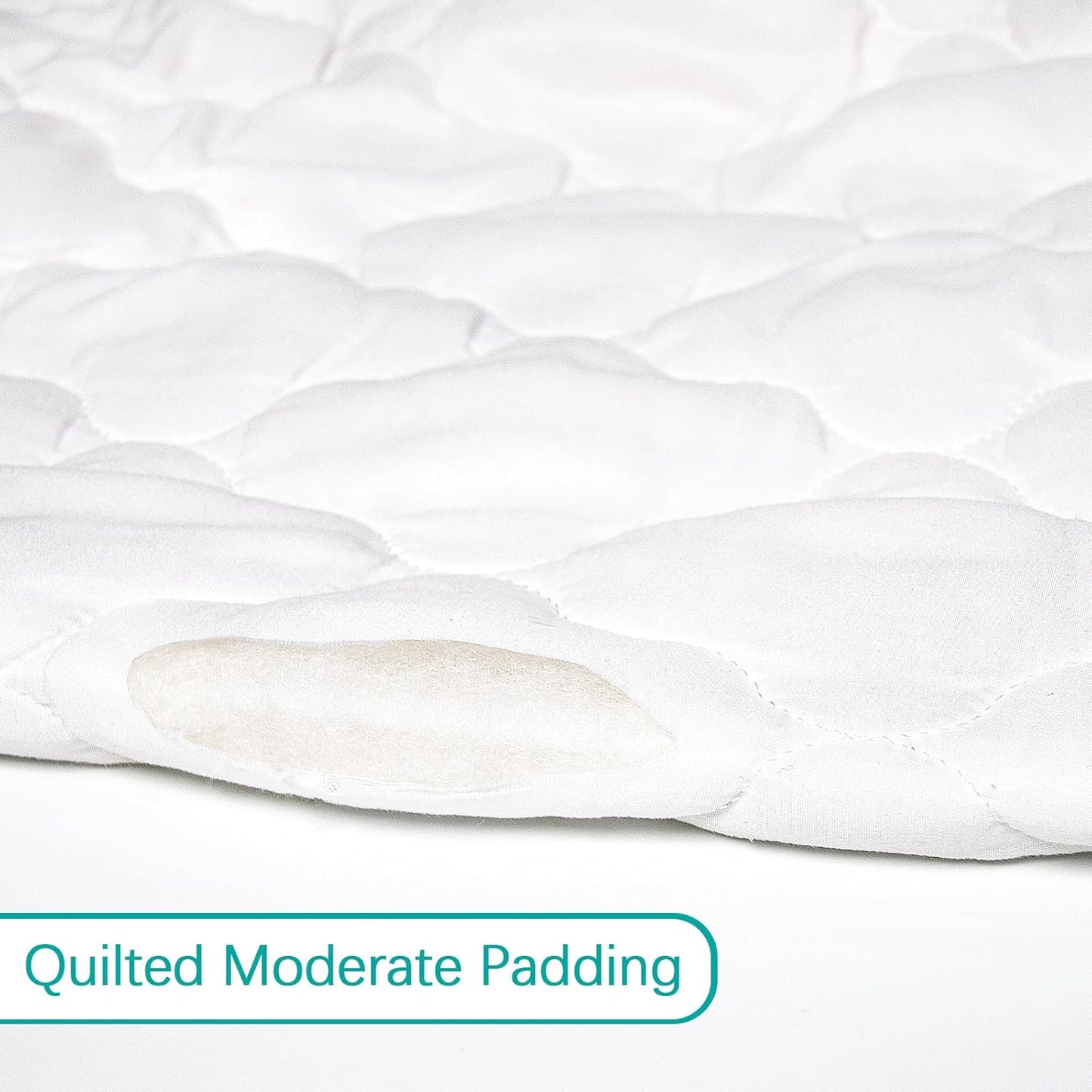 Pack and Play Sheets Mattress Pad Protector Fitted Waterproof Playard Mattress Cover, Compatible with Graco Pack n Play & Dream On Me & Pamo Babe, Playpen/Playard Sheet Quilted, Gray, 39" x 27"