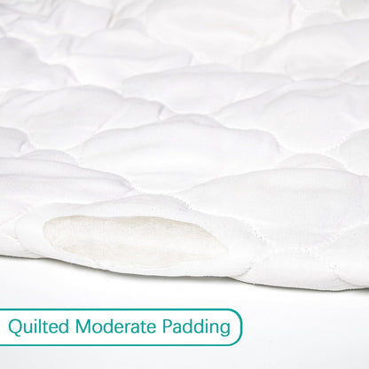 Pack and Play Sheets Mattress Pad Protector Fitted Waterproof Playard Mattress Cover, Compatible with Graco Pack n Play & Dream On Me & Pamo Babe, Playpen/Playard Sheet Quilted, Gray, 39" x 27"