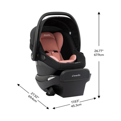 Evenflo Revolve180 LiteMax NXT Rotating Rear-Facing Lightweight Preemie and Infant Car Seat 3-30lbs. with SensorySoothe. Easy Install with Base (Agate Purple)