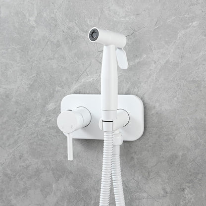 Tecmolog Stainless Steel Bathroom Bidet Sprayer Set Concealed Bidet Sprayer for Toilet Hot and Cold Handheld Cloth Diaper Sprayer Kit