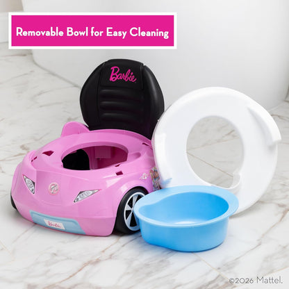 Barbie™ Convertible Car Potty Training Toilet, Includes Detachable Toddler Toilet Seat and Kids Potty, Ages 12 Months and Up, Pink