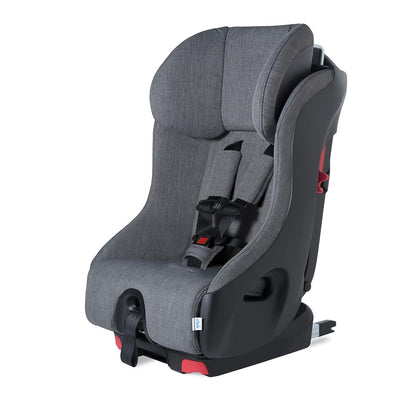 Clek Foonf Convertible Car Seat with Rigid Latch, Crumple Zone Safety System, Adjustable Headrest, Reclining Design, Anti-Rebound Bar & Flame Retardant-Free (Latte Ziip)