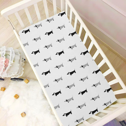 Fitted Crib Sheets Turtle Sea Horse Stretchy Portable Playard Sheets for Baby Toddler, Breathable Soft Mini Crib Mattress 39 x 27 in for Boys and Girls