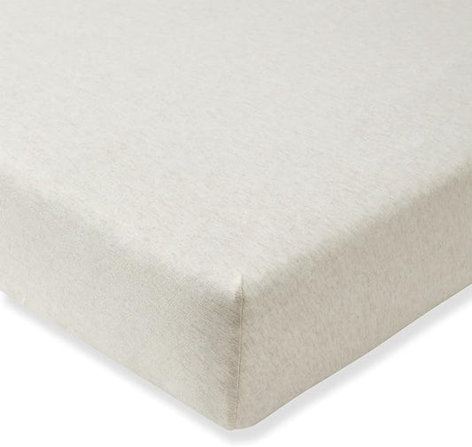Burt's Bees Baby Essential Organic Cotton Fitted Crib Sheet, Breathable for Boy Girl Standard Crib & Toddler Mattresses