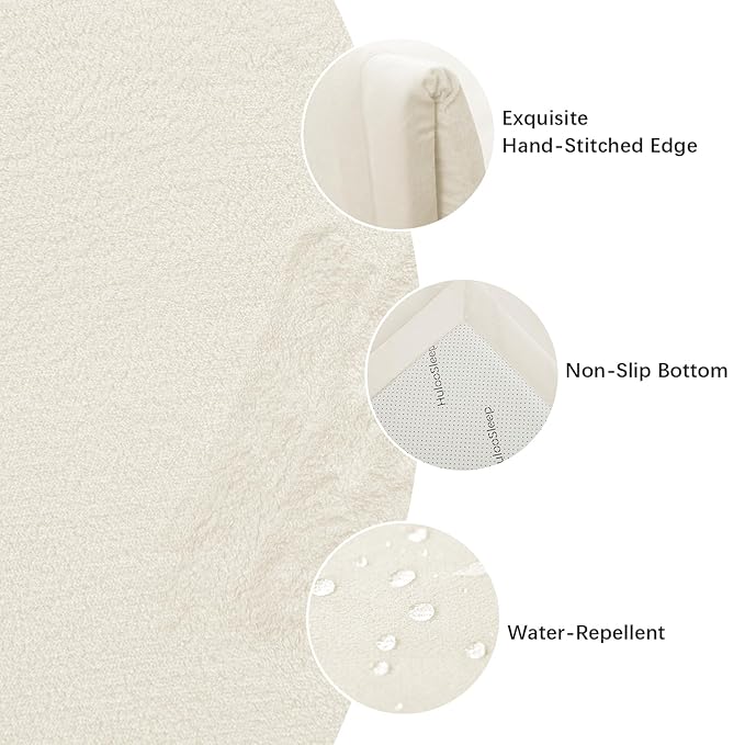 Baby Play Mat for Floor,1.3" Thick Elasti-Foam 50x50 Playpen Mat for Toddlers Infant Kids,Water-Repellent Soft Coral Velvet for Tummy Time,Non-Slip Backing for Crawling,Tatami Style(Cream)