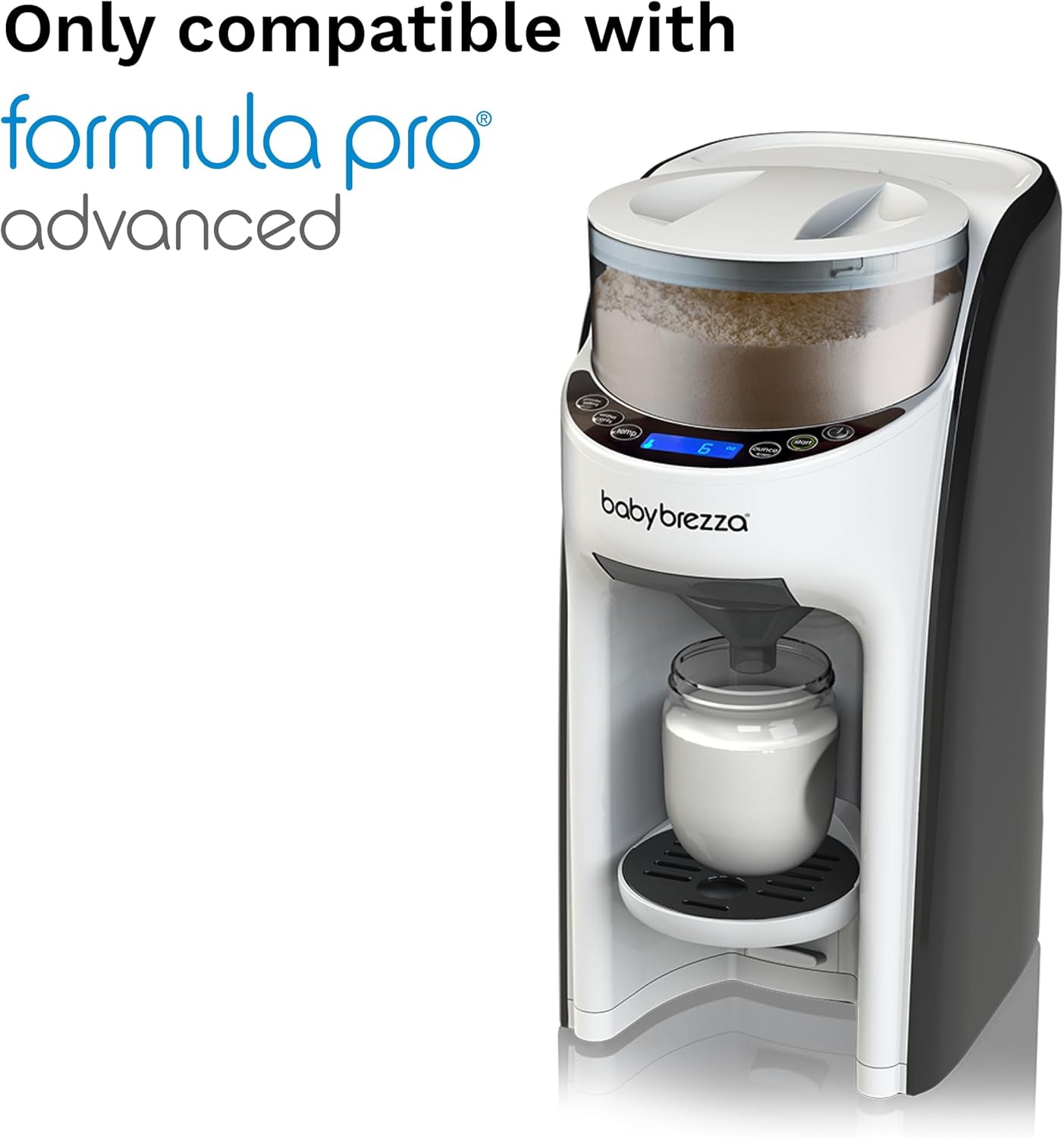 Baby Brezza New and Improved Formula Pro Advanced Formula Dispenser Machine - Automatically Mix a Warm Formula Bottle Instantly - Easily Make Bottle with Automatic Powder Blending, White