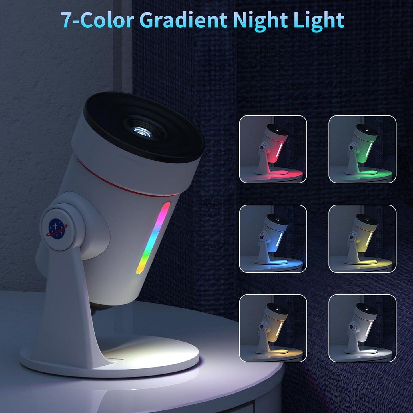 [White Noise] Galaxy Projector with Sound Machine 28 Soothing Sounds Memory Function Sleeping Timer Star Light Planetarium Projector with Starry Sky Space Solar System Moon Nebula for Adults Baby Kids