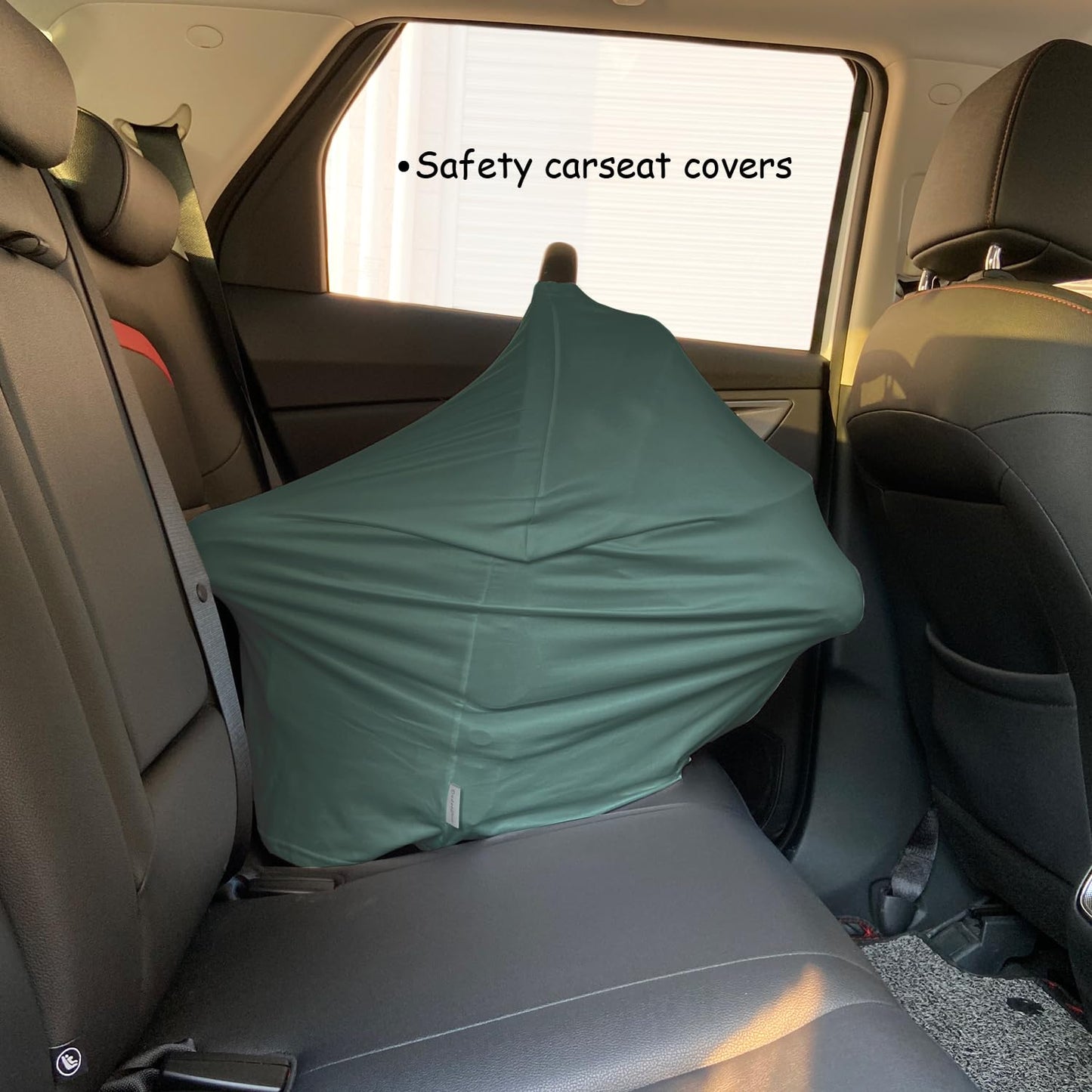 Car Seat Covers for Babies - Multi-use Carseat Canopy Cover Breastfeeding Covers, Stroller Canopy Cover (Navy Dinosaur)