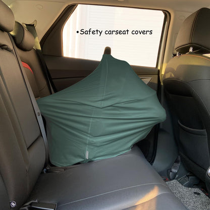Car Seat Covers for Babies - Multi-use Carseat Canopy Cover Breastfeeding Covers, Stroller Canopy Cover (Navy Dinosaur)