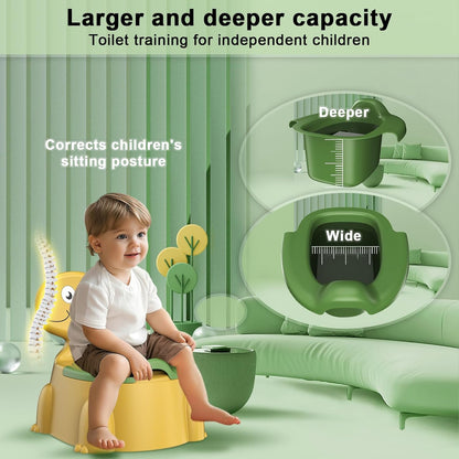 Potty Training Toilet, Toddler Potty Training Seat Baby Potty Chair, Dinosaur Toilet Potty Seat for Boys Girls Kids Toddlers, Portable Travel Potty with lid,Urinal, Splash Guard, Non-Slip Pad(Blue)