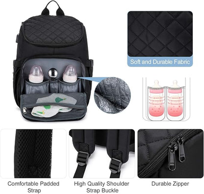 LOVEVOOK Diaper Bag Backpack Large Capacity Baby Bag with Portable Changing Pad, Multifunction Baby Travel Backpack