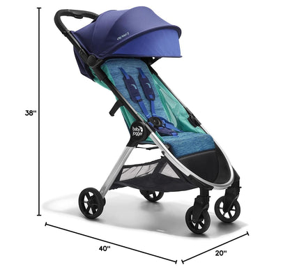 Baby Jogger City Tour 2 Carry-On Approved Travel Stroller, Ultra-Compact Baby Stroller, Lightweight, Easy Fold, Baby Travel Essential, Pitch Black