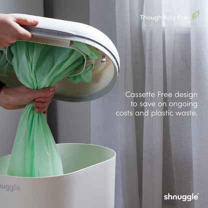 Shnuggle Better Bag Diaper Pail Liners - 90 Count (6 Packs of 15) - Plant-Based Refill Bags - Compatible with Shnuggle Eco-Touch Pail
