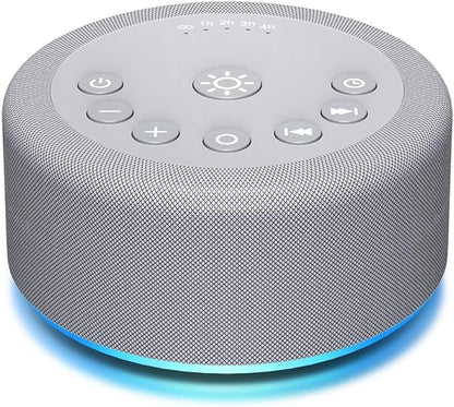 Sound Machine Night Light White Noise Brown Noise Machine 30 Non Looping Sounds 12 Lights 5 Timers 36 Adjustable Volume Memory Function Sleep Sounds Machine for Baby Kids Adult & Home Office Travel