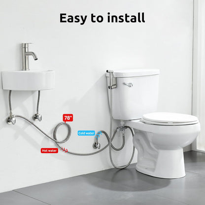 BRITULIF Handheld Bidet Sprayer for Toilet, Jet Sprayer for Toilet Muslim Shower, Adjustable Cloth Diaper Sprayer Bidets Attachment for Toilet, Toilet Bidet Sprayer with Bidet Hose for Feminine Wash