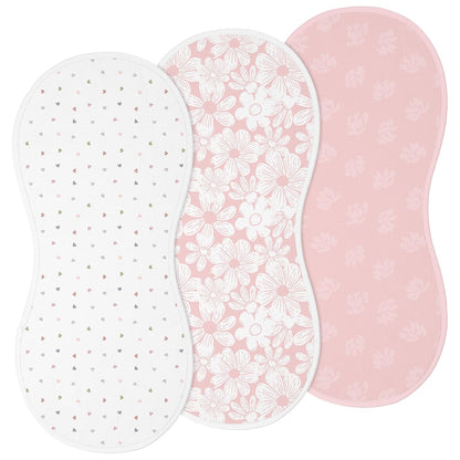 Hahafelt 3 Pcs Changing Pad Liners Fits in Peanut Shape Changing Pad Waterproof Diaper Mats Organic Cotton Peanut Mats are Warm on Baby's Back, Washable Reusable (Starry Style,Multicolor)