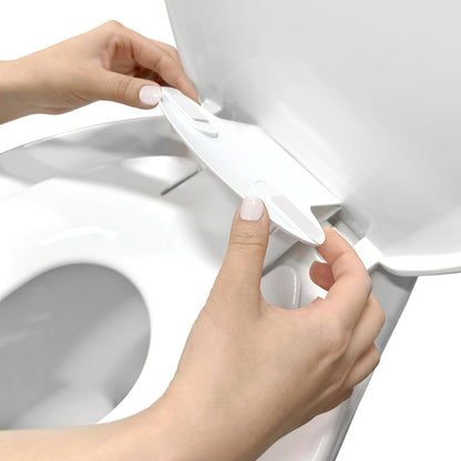 Ingenuity Ready Set Go Potty Training Toilet, Removable Bowl, Non-Skid Bottom, Wide Stable Base, Age 18 Months & Up, White & Grey