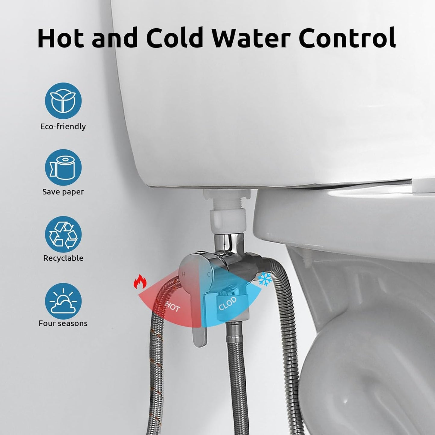 BRITULIF Handheld Bidet Sprayer for Toilet, Jet Sprayer for Toilet Muslim Shower, Adjustable Cloth Diaper Sprayer Bidets Attachment for Toilet, Toilet Bidet Sprayer with Bidet Hose for Feminine Wash