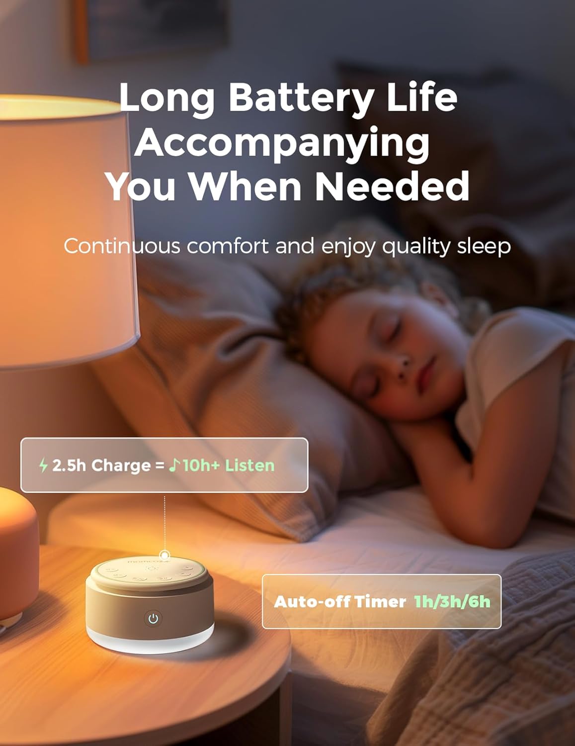 Momcozy Sound Machine for Baby-20 Soothing Sounds & Touch Warm Light Portable White Noise for Kids & Adults for Sleeping Timer and Memory | Ideal Travel Companion & Nursery Must-Have