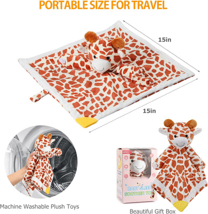 BEREST Unicorn Baby Sleep Soother 4-in-1 Sound Machine with Heartbeat & White Noise|Security Blanket & Pacifier Holder|Soothing Plush Toy for Newborns|Perfect Baby Registry Essential