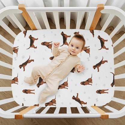 Fitted Crib Sheets Pink Checkered and Bows Stretchy Portable Playard Sheets for Baby Toddler, Breathable Soft Mini Crib Mattress 39 x 27 in for Boys and Girls