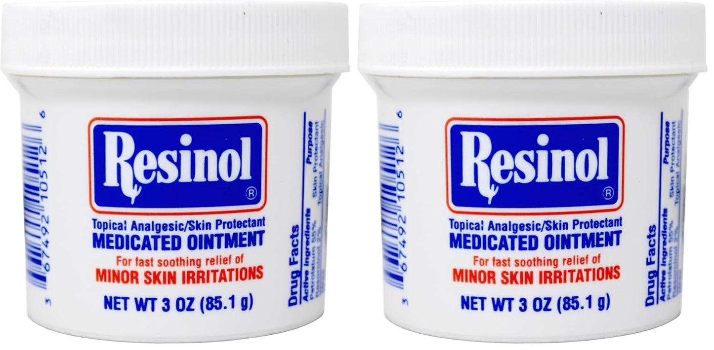 Resinol Medicated Ointment For Itch Relief And Protection Of Skin Rashes and Irritations, 3 Ounce Jar (Pack of 1)