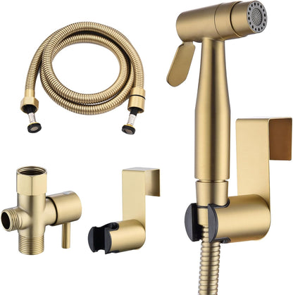 Matte Black Senhozi Toilet Bidet Sprayer, Sprayer Attachment with Stainless Steel Hose for Personal Hygiene, Handheld Toilet Sprayer for Baby Cloth Diaper and Bathroom Spray for Pet Shower Baby Shower