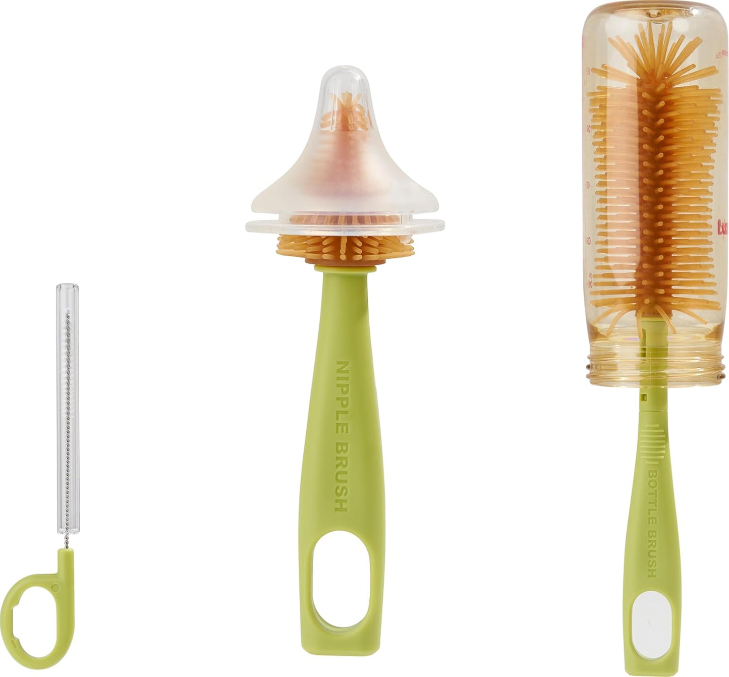 Travel Bottle Cleaner kit, 7in1 Baby Travel Gear Essential Silicone Travel Bottle Brush Set Nipple Drying Rack, Straw Breast Pump Cleaning Soap Dispenser Organizer Case Mon Gift (Pink)