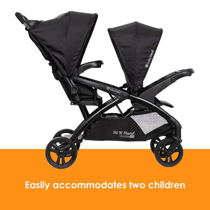 Baby Trend Sit N' Stand® Double 2.0 Stroller, Dash Black