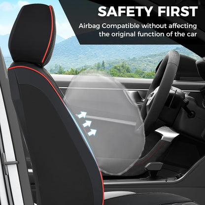 FLORICH Car Seat Covers Front Seat, Leather Seat Covers for Cars, Car Seat Protector Waterproof, Universal Automotive Seat Covers, Front Car Seat Cover Fit for Most Sedans SUV Pick-up Truck