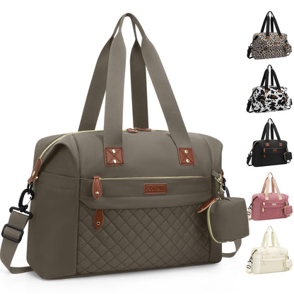 Pritent Diaper Bag Tote - Diaper Baby Bags with Pacifier Case, Shoulder Straps, Stroller Clips, Waterproof Large Mommy Maternity Travel Baby Bag for Mom and Dad, Green, Medium