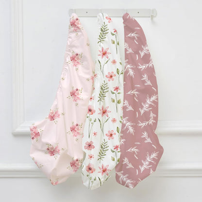 Bedside Sleeper Bassinet Fitted Sheets 20 x 33, 3 Pack Baby Delight Beside Me Dreamer,Babybond,Jimglo,koola,cowiewie,fodoss, Dream On Me Baby Square Bassinet, Pink Animal