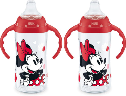 NUK Mickey Mouse Large Learner Cup 10oz 2pk – BPA Free, Spill Proof Sippy Cup