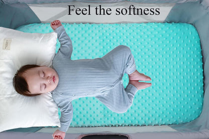 Dot Bassinet Sheet Set 2 Pack Stretch Fitted Bedside Sleeper Bassinet Sheets Sheets,Ultra Soft, for Baby Girls and Boys Light Green Dinosaur