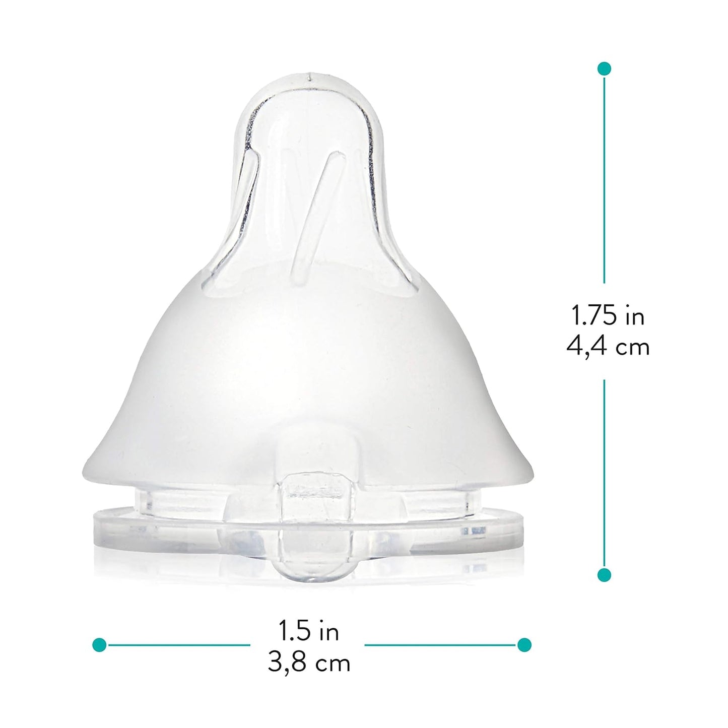 Evenflo Balance Plus Standard Neck (1.5 in) Nipples for use ONLY with Evenflo Balance Plus Standard Neck Bottles, Slow Flow for 0 Months and up, 6 Pack (NOT Compatible with Any Other Bottles)
