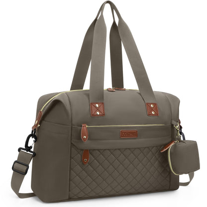 Pritent Diaper Bag Tote - Diaper Baby Bags with Pacifier Case, Shoulder Straps, Stroller Clips, Waterproof Large Mommy Maternity Travel Baby Bag for Mom and Dad, Green, Medium
