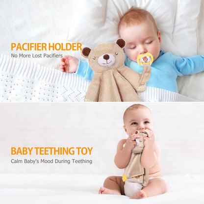 BEREST Unicorn Baby Sleep Soother 4-in-1 Sound Machine with Heartbeat & White Noise|Security Blanket & Pacifier Holder|Soothing Plush Toy for Newborns|Perfect Baby Registry Essential