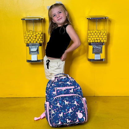 mibasies Kids Backpack for Girls: Girls Backpack 5-8 - Kindergarten Elementary School Bookbag for Girl - Unicorn