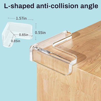 12 Pack Corner Protector, Table Protectors, Clear Furniture Edge Safety & Corner Guards Bumpers Cushion to Cover Table Edges & Sharp Furniture