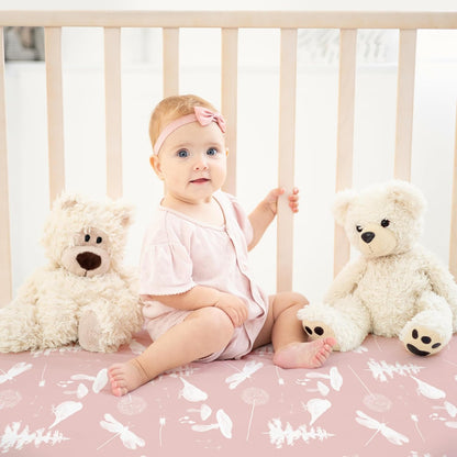 Bedside Sleeper Bassinet Fitted Sheets 20 x 33, 3 Pack Baby Delight Beside Me Dreamer,Babybond,Jimglo,koola,cowiewie,fodoss, Dream On Me Baby Square Bassinet, Pink Animal
