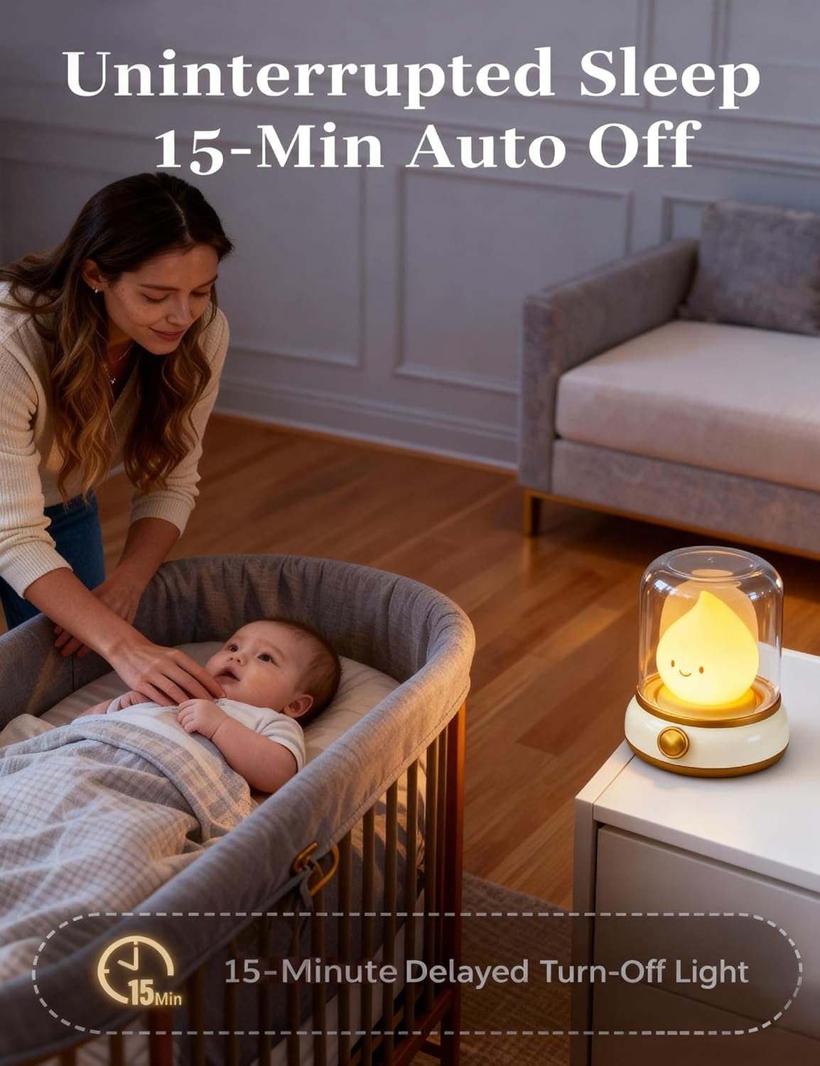 3pcs Cozy Campfire Nightlight Kits, Soothing Nature Sounds, White Noise Night Light for Baby Adult, Rechargeable, Cute Flame Lamp, Best Gift for Kids Bedrooms Camping Trips