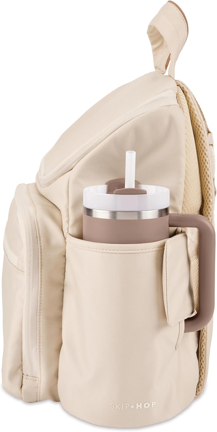 Skip Hop Diaper Bag Backpack: Forma, Multi-Function Baby Travel Bag with Changing Pad & Stroller Attachment, Jet Black