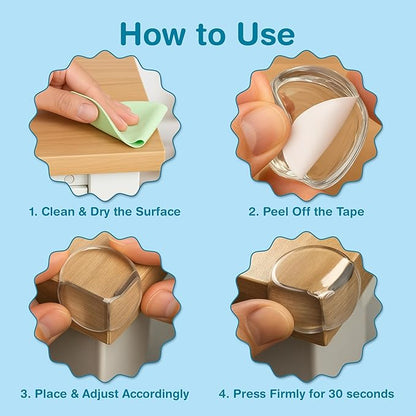 15 Pack Corner Protector for Baby - Clear & Transparent Edge Guards for Baby Proofing, Safety Furniture Corner Protectors for Furniture to Prevent Injuries (Ball Shaped)