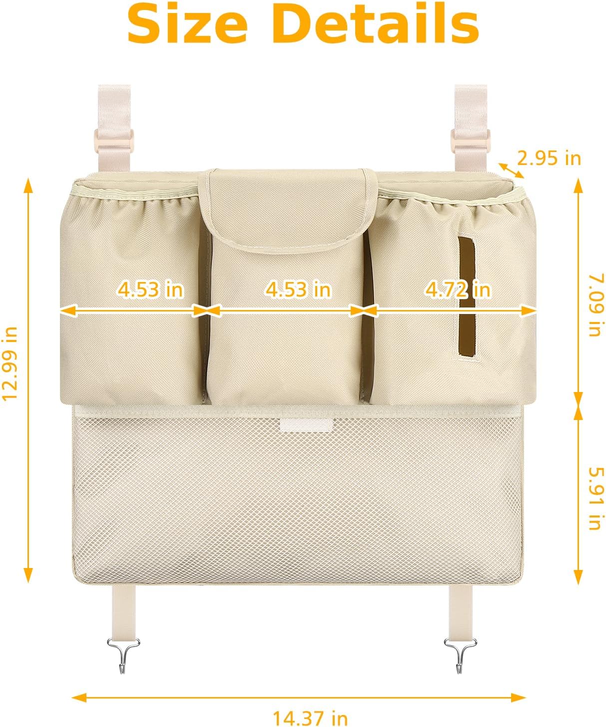 Accmor Stroller Organizer, Universal Large Capacity Stroller Bag Caddy Organizer Accessories for Uppababy, Nuna, Doona, Britax Strollers, Black