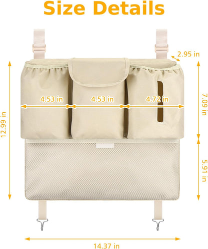 Accmor Stroller Organizer, Universal Large Capacity Stroller Bag Caddy Organizer Accessories for Uppababy, Nuna, Doona, Britax Strollers, Black
