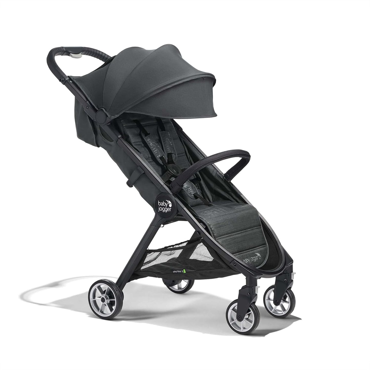 Baby Jogger City Tour 2 Carry-On Approved Travel Stroller, Ultra-Compact Baby Stroller, Lightweight, Easy Fold, Baby Travel Essential, Pitch Black