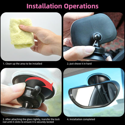 Kewucn Baby Car Mirror, Shatterproof Automotive Interior Rearview Baby Observation Mirror, Adjustable Child Safety Seat Rear View Mirror, Universal Accessories for Most Cars