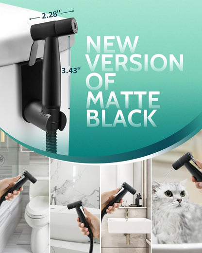 LUFEIDRA Handheld Bidet Sprayer for Toilet-Adjustable Water Pressure Jet Spray with Bidet Hose for Feminine Wash, New Premium Stainless Steel Muslim Shower Toilet Bidet Cloth Diaper Sprayer Set