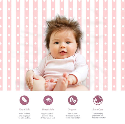 100% Organic Cotton Fitted Sheets for Graco Pack n Play, Babyletto, Pamo Babe, Hiccapop, Dream on Me, Evenflo, Baby Trend, Hygge Hush Portable/Mini Crib/Playards, Beka Bedside Bassinet 2 Pk