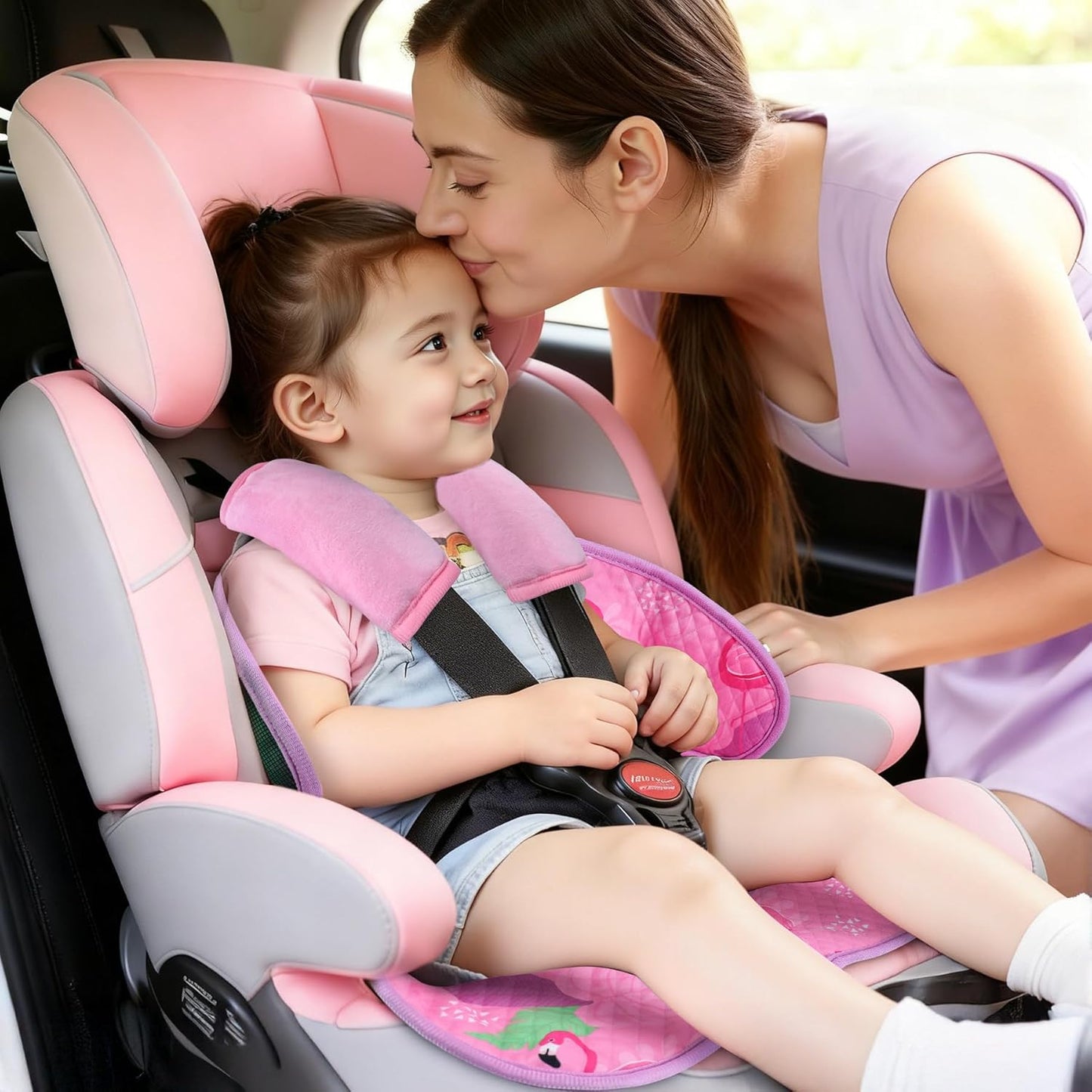 Piddle Pad Car Seat Liner, Waterproof Soft Car Seat Protector for Potty Training, Travel-Friendly Baby Toddler Carseat Cover, Machine Washable Liner for Spills, Potty Accidents (Blue, 2PC)